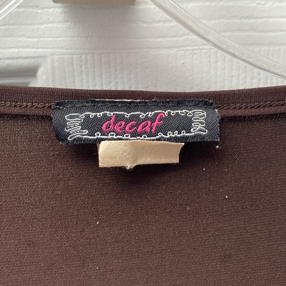 U women's Decaf brown stretch long sleeve plus size top 2X - Picture 3 of 3